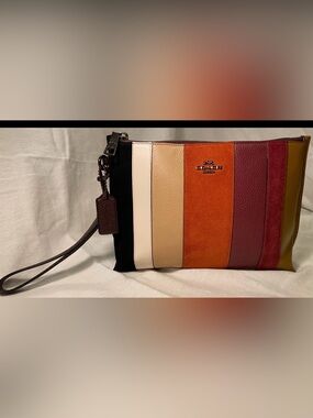Coach Patchwork Stripes Charlie Pouch